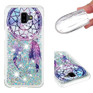 coque de telephone samsung j6+ avec dessin paillette