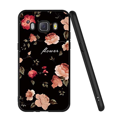 coque fleur noir samsung galaxy j5 2016