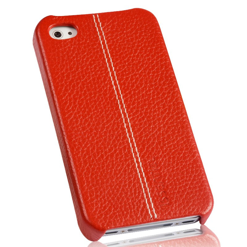 coque iphone 4 cuir rouge
