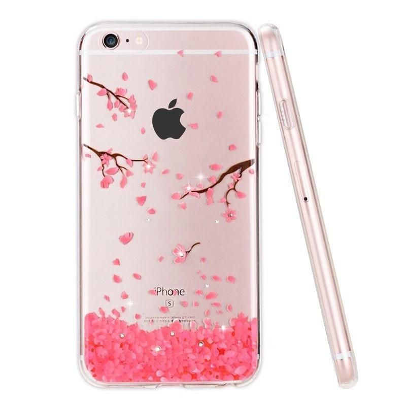 coque iphone 6 clear with pink border