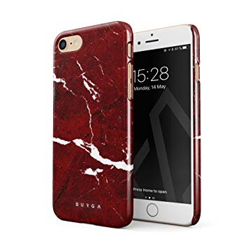 coque iphone 8 marbre rouge