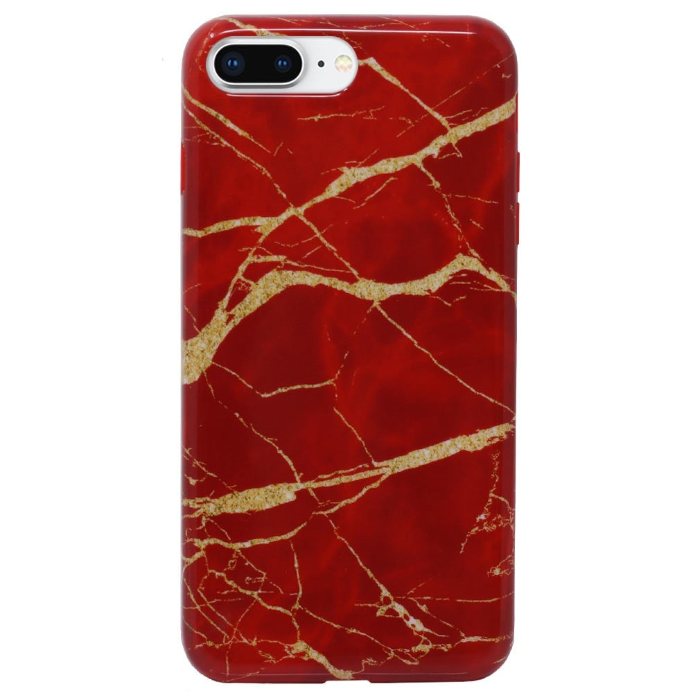 coque iphone 8 marbre rouge