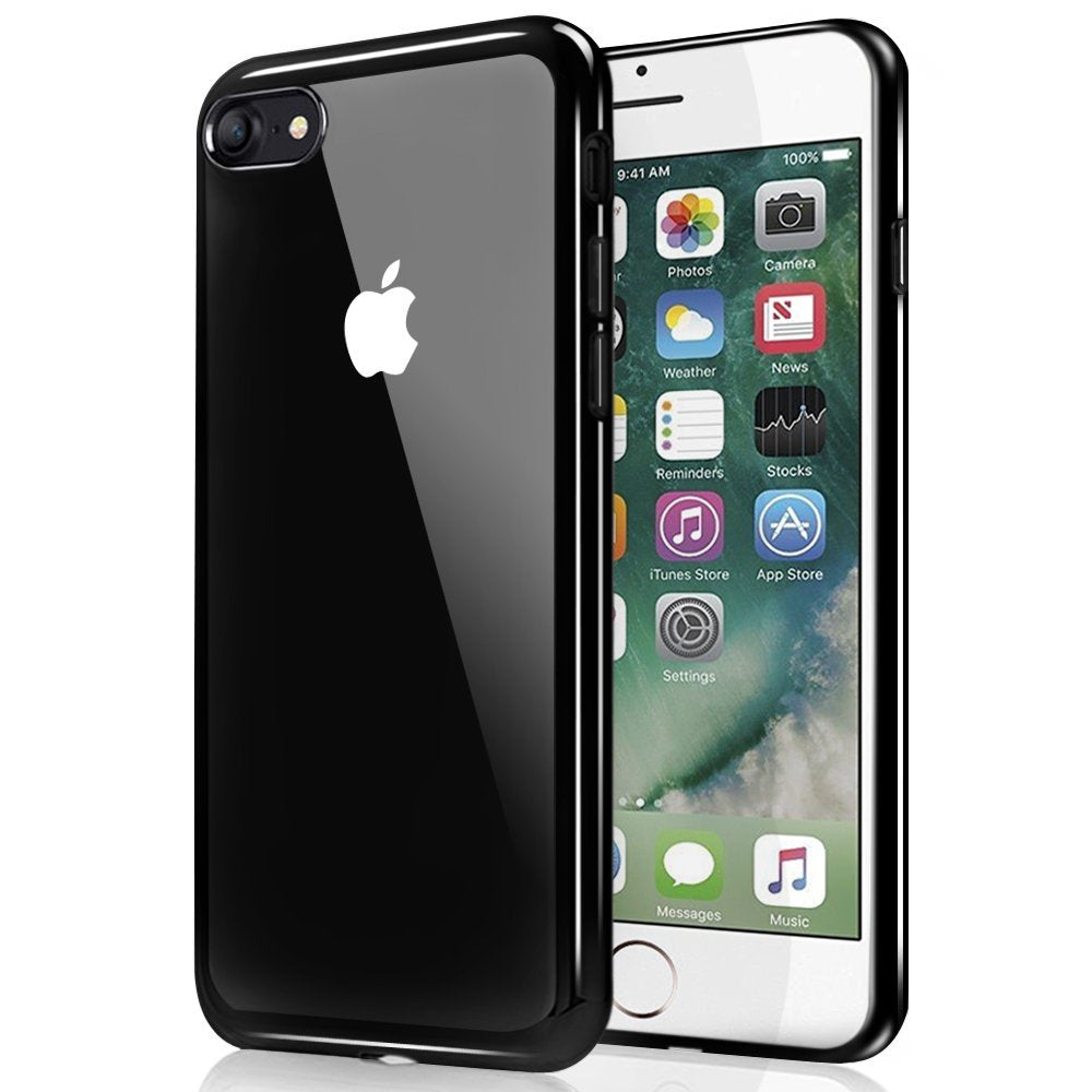 coque iphone 8 noir brillant