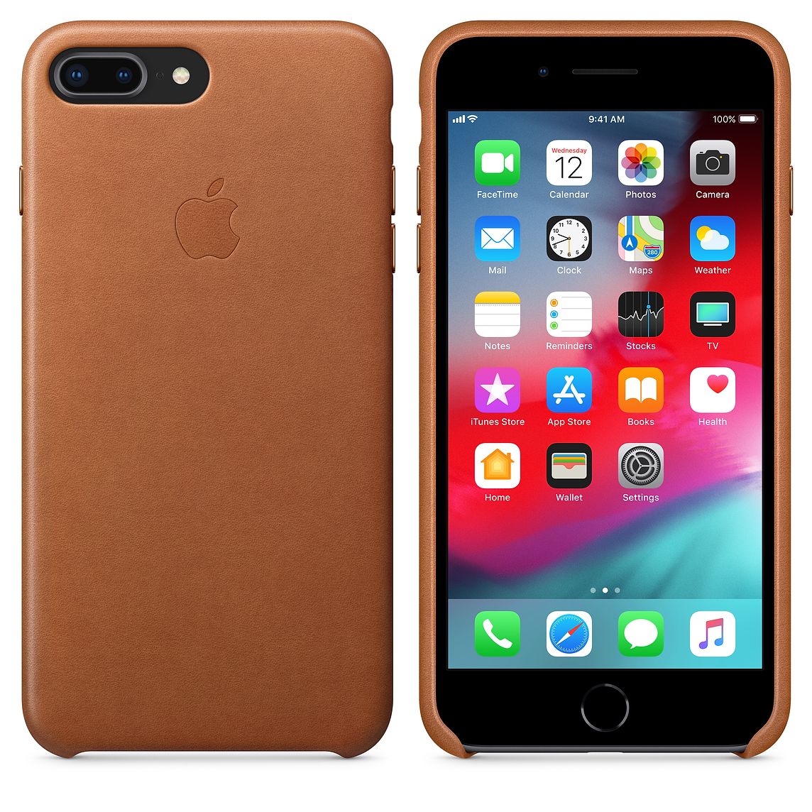coque iphone 8 plus apple cuir original