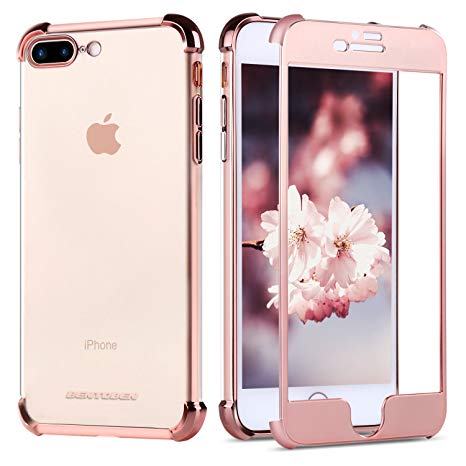 coque iphone 8 plus rose transparente