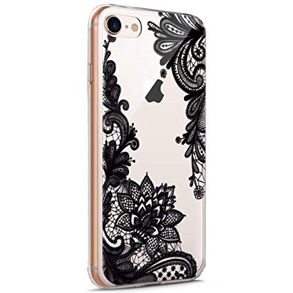 coque iphone 8 silicone noir avec motif