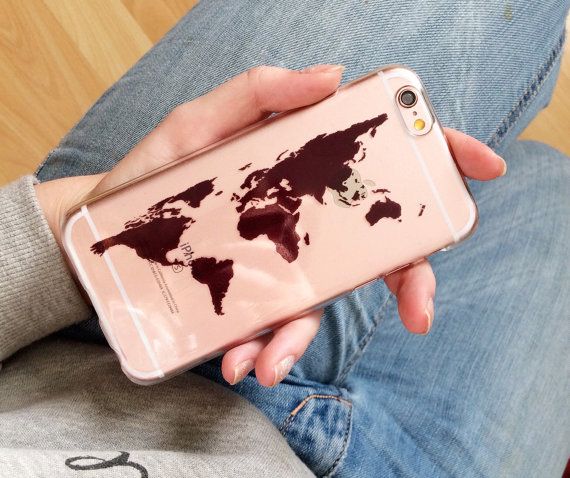 coque iphone 8 transparent carte du monde