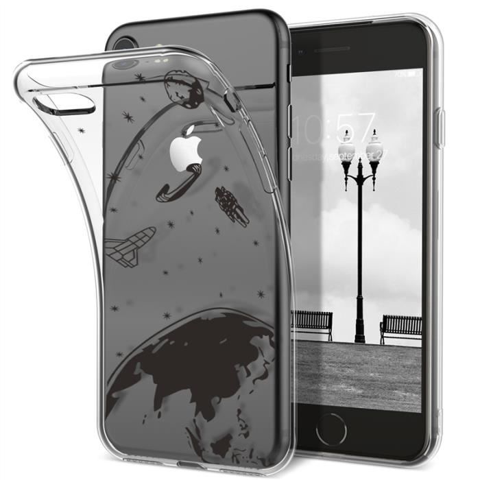 coque iphone 8 transparente silicone motif