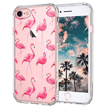 coque iphone 8 tropical flamant rose