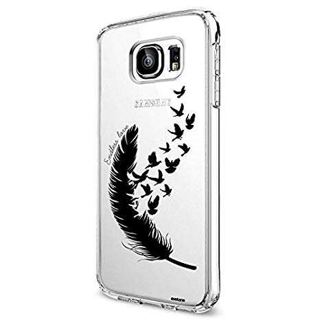 coque plume samsung s6 edge