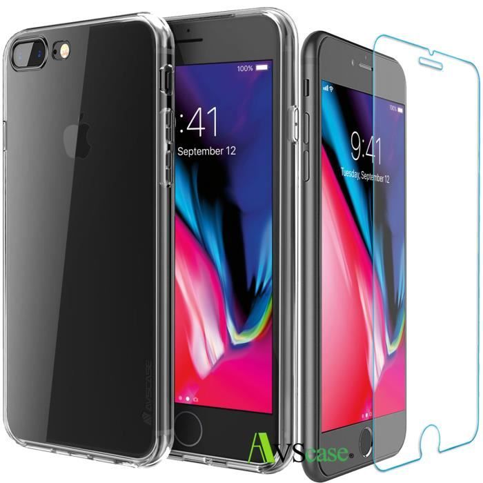 coque plus verre trempe iphone 8