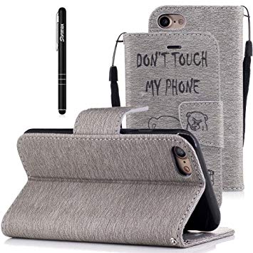 coque portefeuille iphone 8 don t touch my phone