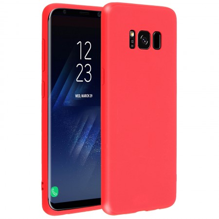 coque rouge silicone samsung s8