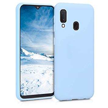 coque samsung a20e bleu pastel