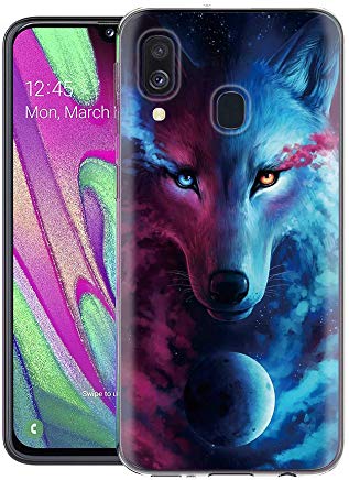 coque samsung a40 tete de loup