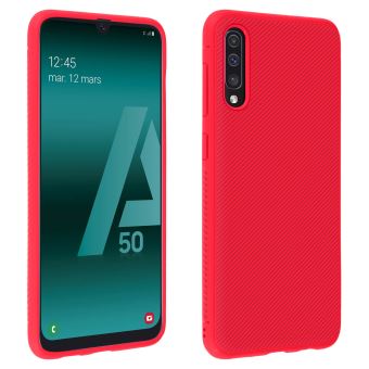 coque samsung a50 silicone rouge