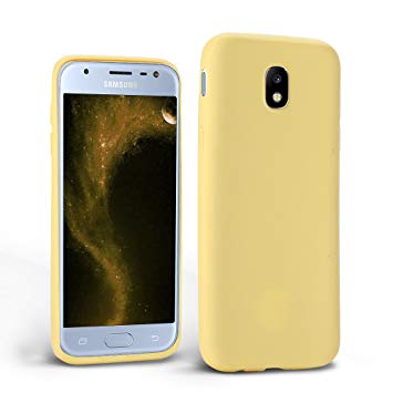 coque samsung galaxy j3 2017 silicone jaune