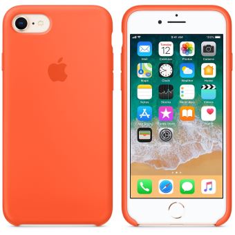 coque silicone iphone 8 orange