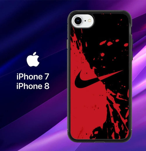 Nike Red and Black X4356 coque iPhone 7 , iPhone 8