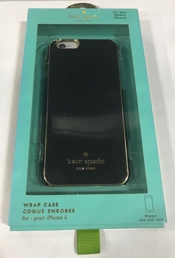 kate spade black leather coque iphone 6