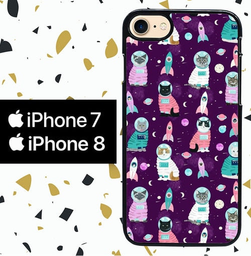 space cat W7017 coque iPhone 7 , iPhone 8