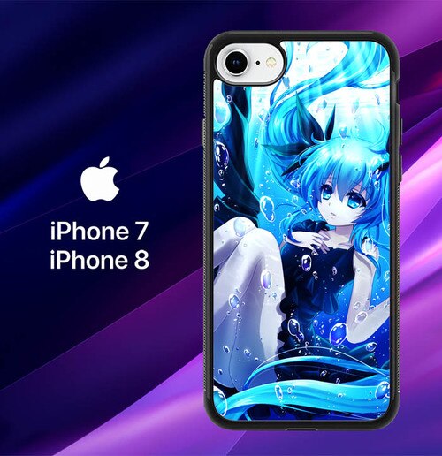 Hatsune Miku Aqua Art Y2092  coque iPhone 7 , iPhone 8