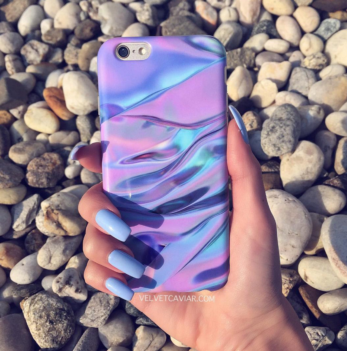 purple waves marble coque iphone 6