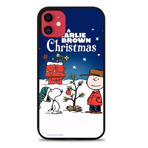 Coque iphone 5 6 7 8 plus x xs xr 11 pro max A Charlie Brown Peanuts Christmas Cartoon E0833