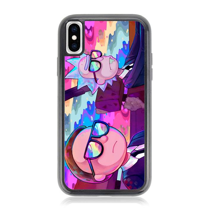 rick and morty paint art Z4122 iPhone X, XS coque