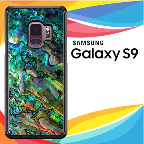 Luxury Blue Abalone P0190 coque Samsung Galaxy S9