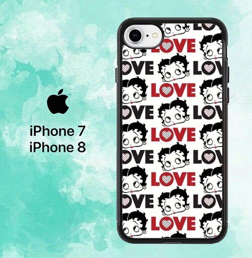 Betty Boop Love Cute P0627 iPhone 7 , 8 Case
