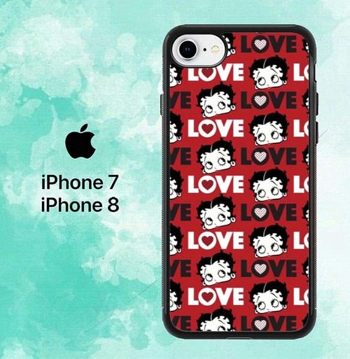Betty Boop Love Cute Red P0628 iPhone 7 , 8 Case