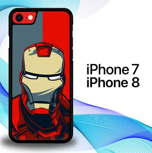 Iron Man Art P1311 coque iPhone 7 , iPhone 8
