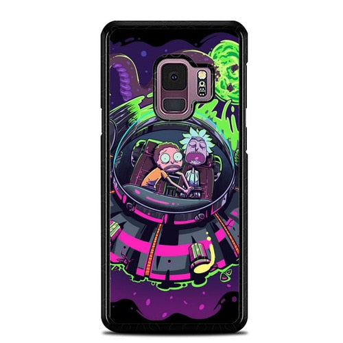 Rick And Morty Sleep In The Plane P1943 coque Samsung Galaxy S9