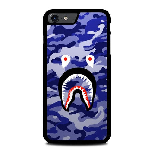 Bape Shark Purple Camo P1958 coque iPhone 7 , iPhone 8