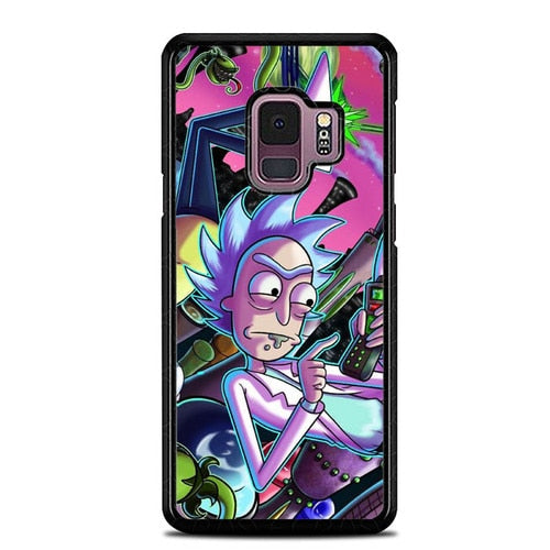 Rick And Morty Nocturnal Abstrac P1983 coque Samsung Galaxy S9