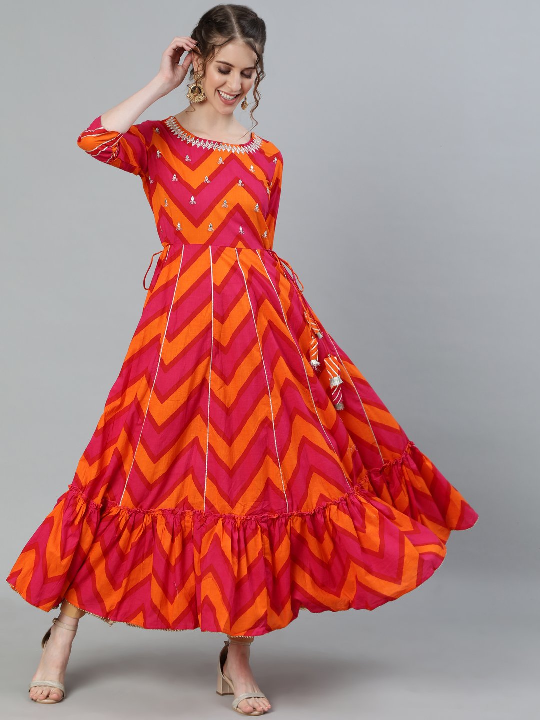 Buy Women's Cotton Silk Sleeveless Coating of Skin Net Maxi Gown  (Chitwan11, Peach, 38) at Amazon.in