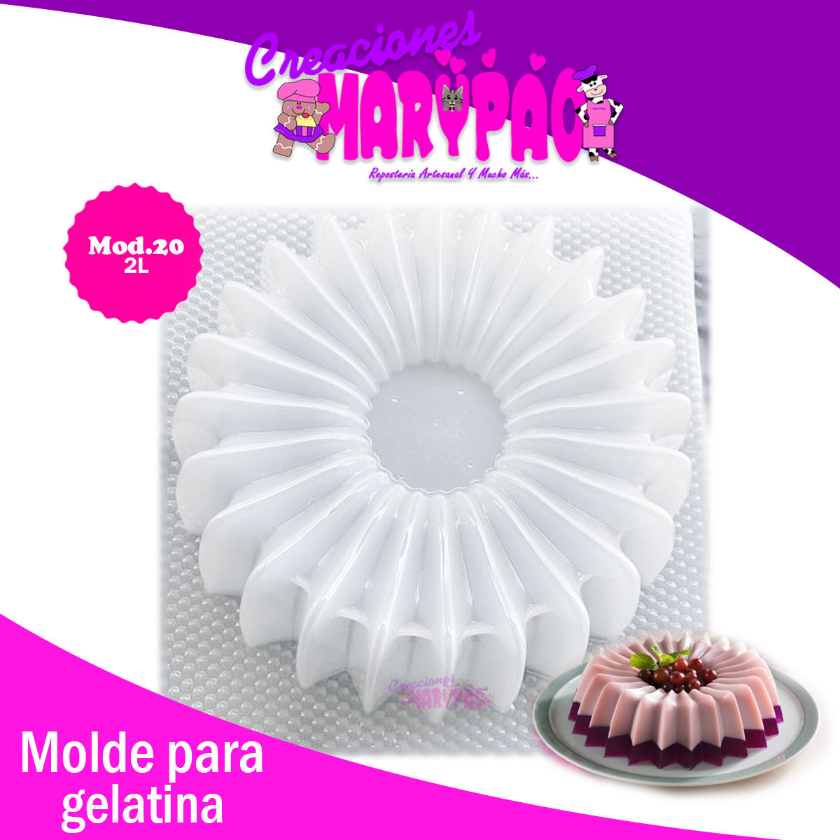 Molde Para Gelatina Acordeón  – Creaciones Marypao