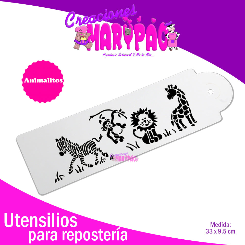 Stencil Animalitos Pastel Baby Shower – Creaciones Marypao