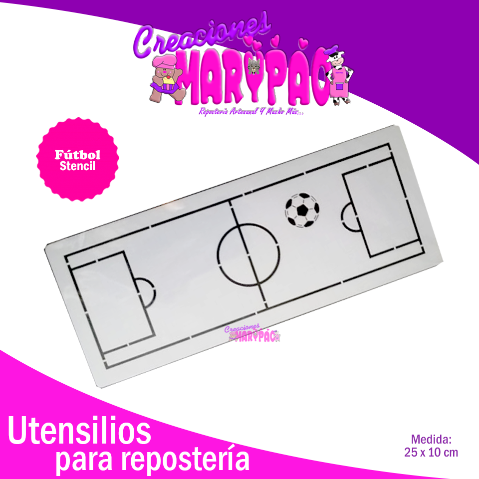 Stencil Para Pasteles Cancha Futbol – Creaciones Marypao