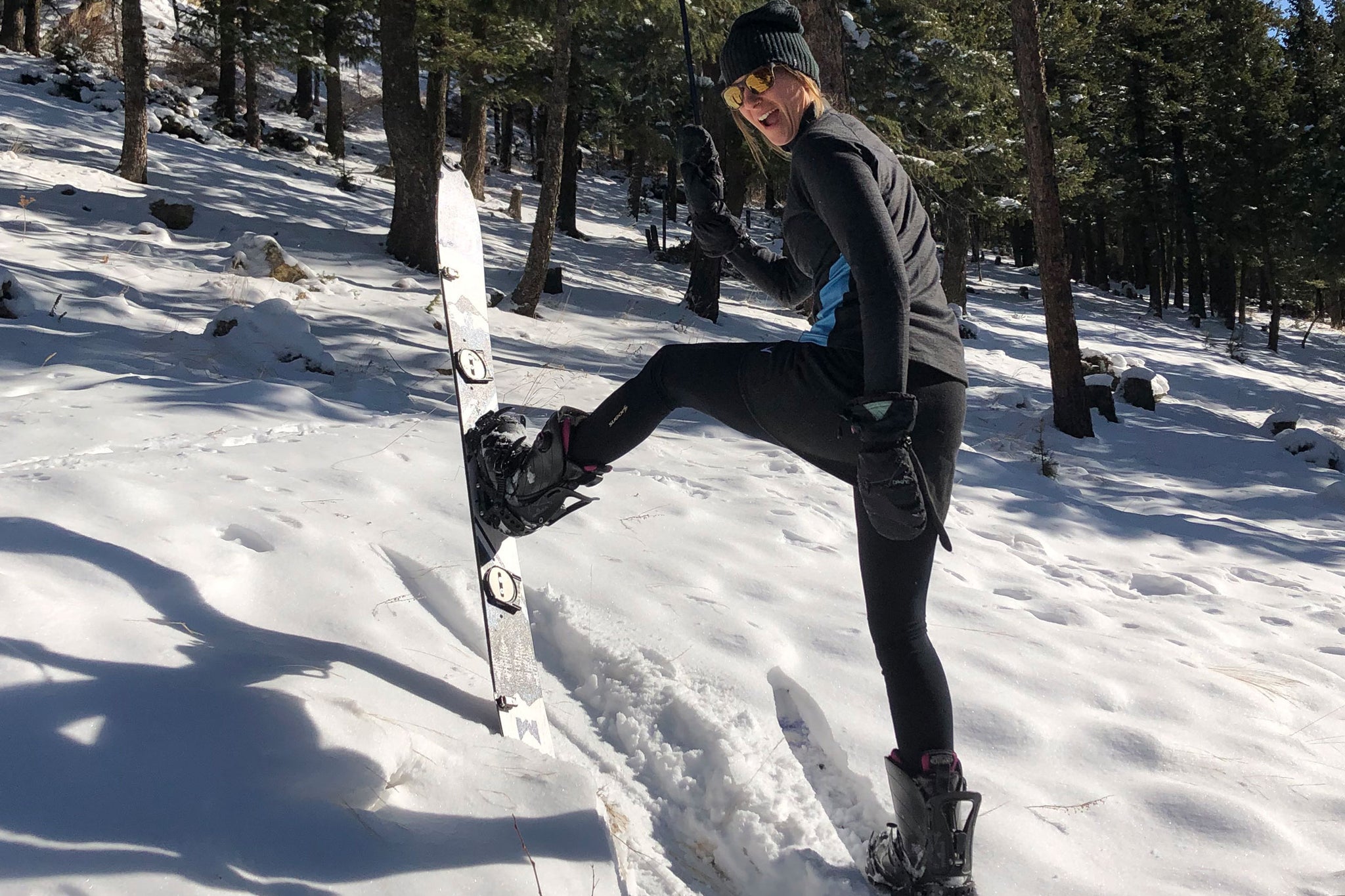 Practicing splitboarding