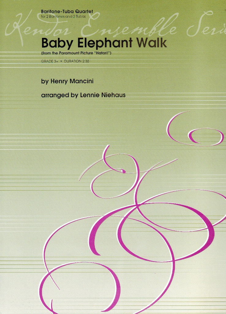 Baby Elephant Walk Score Parts 4bsn Trevco Music