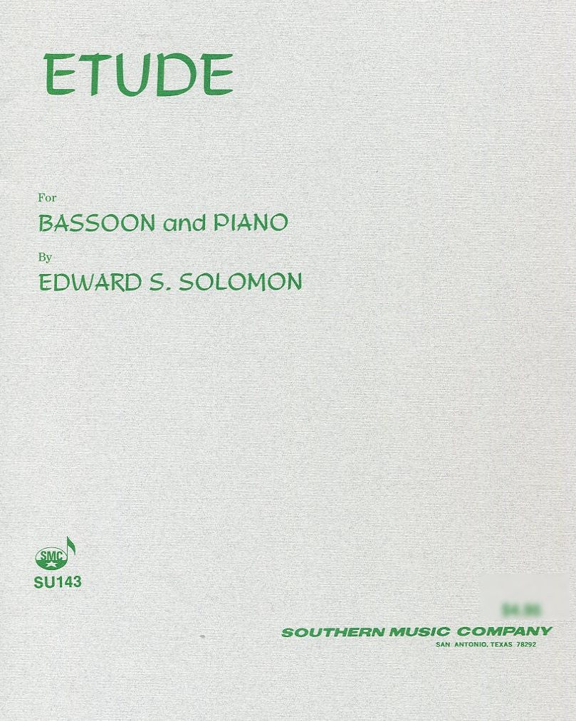 エチュード（エドワード・ソロモン）（バスーン+ピアノ）【Etude】