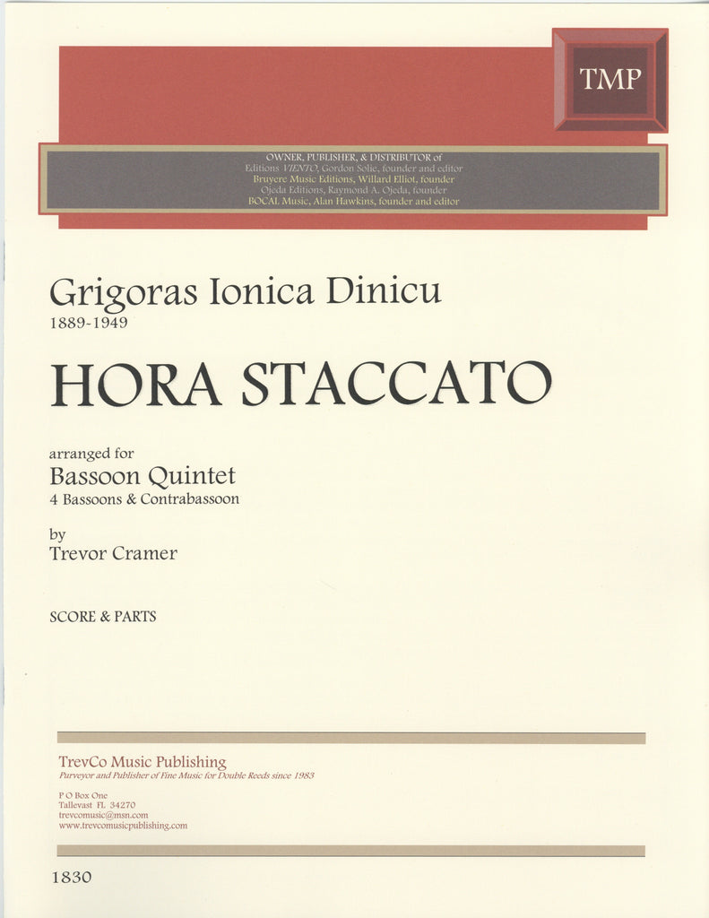 Hora Staccato (score &amp; parts) - 4BSN/BSN or - Trevco Music