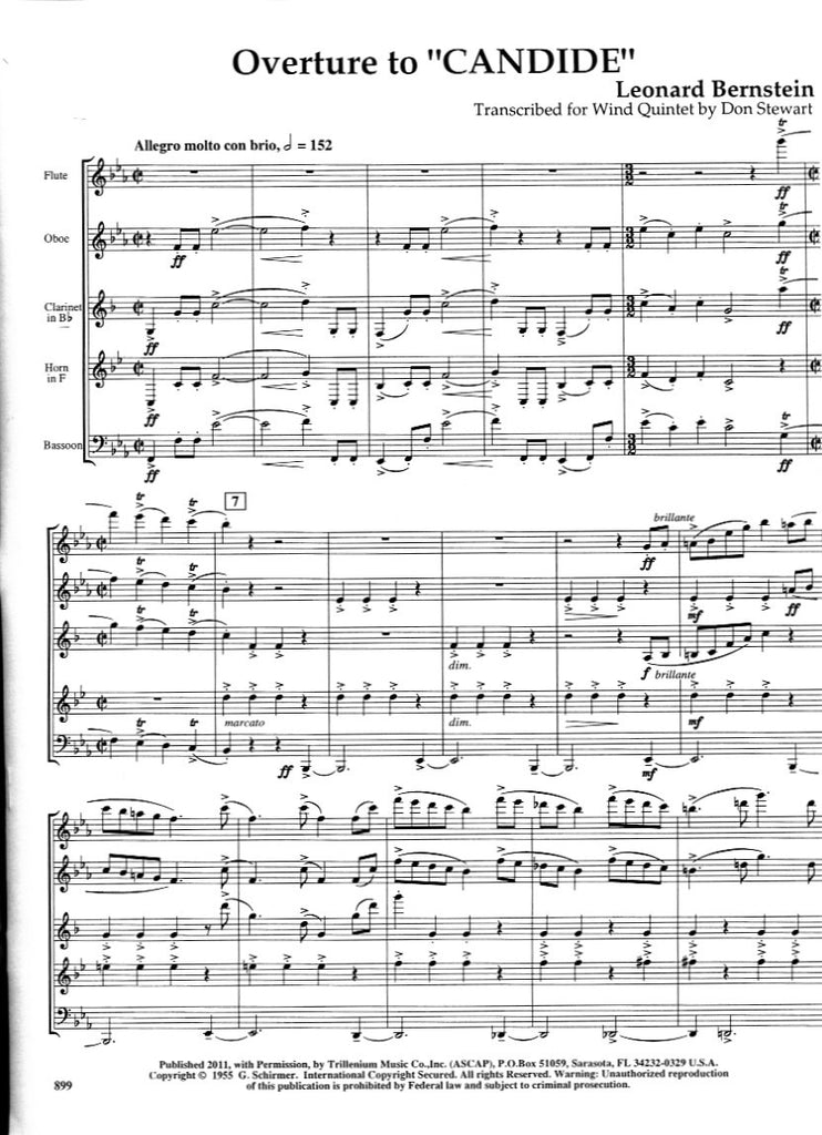 overture to candide clarinet sheet music all parts free