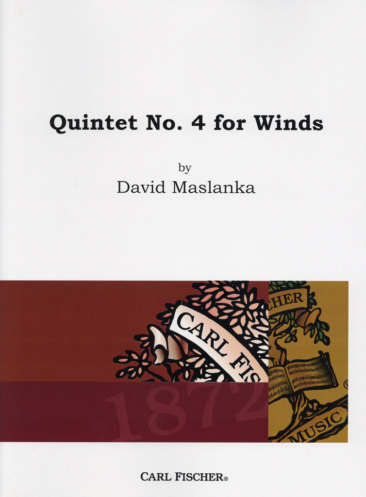 木管五重奏・第四番（デイヴィッド・マスランカ）（木管五重奏）【Quintet No. 4 for Winds】