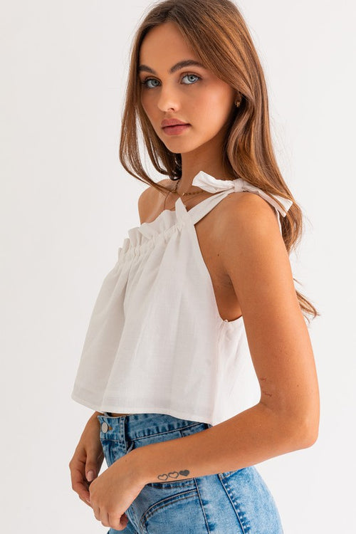 Hit Me On The Top Twist Tube Crop Top – Brightside Boutique