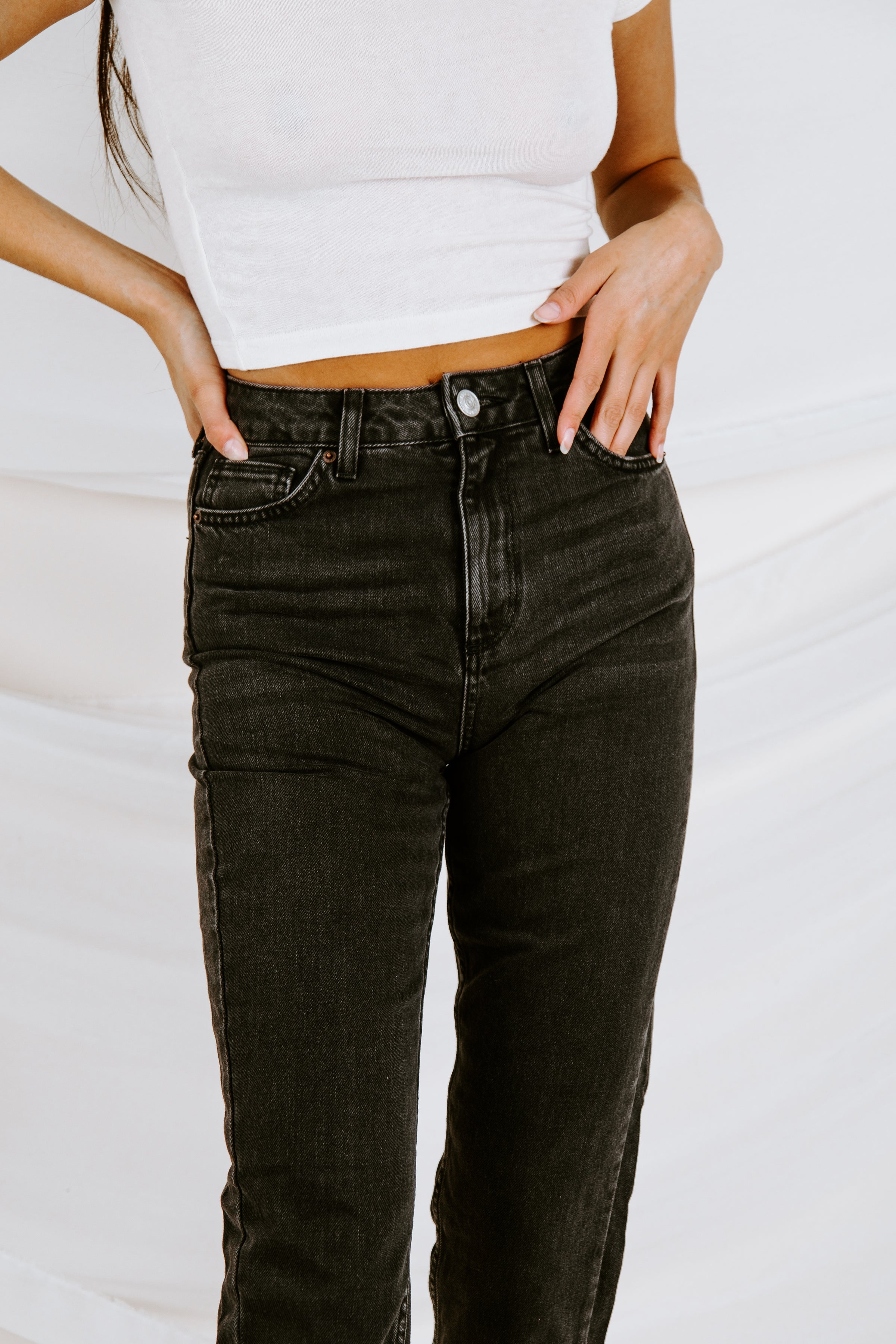 high rise mom fit jeans