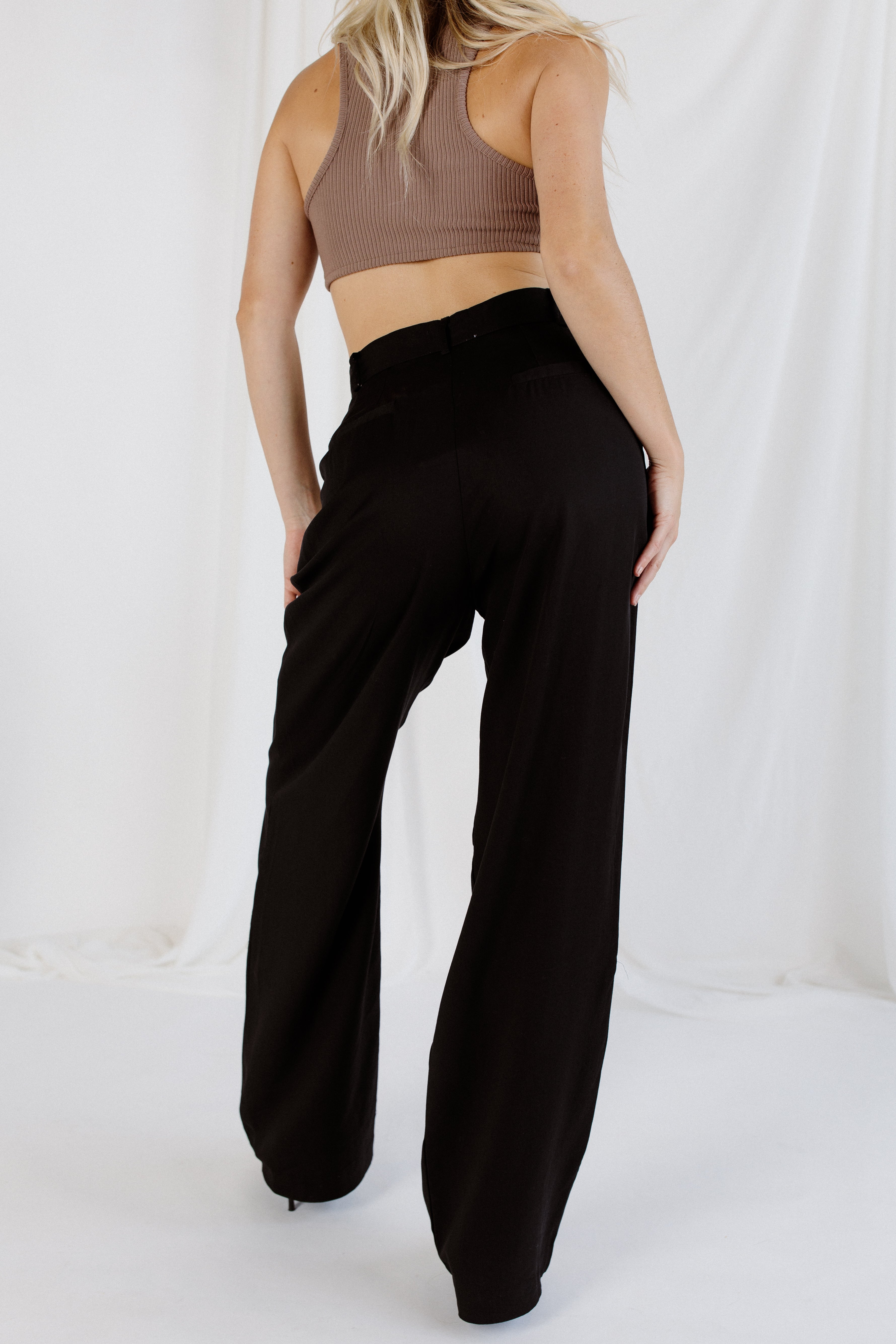 Driving Force Pleated Wide Leg Pants