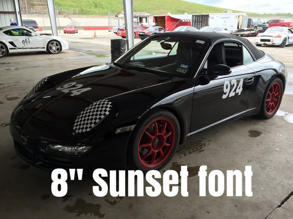 vinyl car racing numbers track days autocross numbers HPDE track number